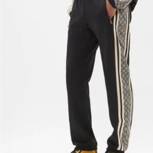 GUCCI GG Pattern Tape Stripe Track Jersey Pants